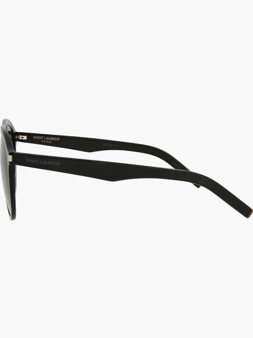 Saint Laurent Black Lightweight Aviator Sunglasses with Dark Lenses SL432 Slim - Picture 3 of 8